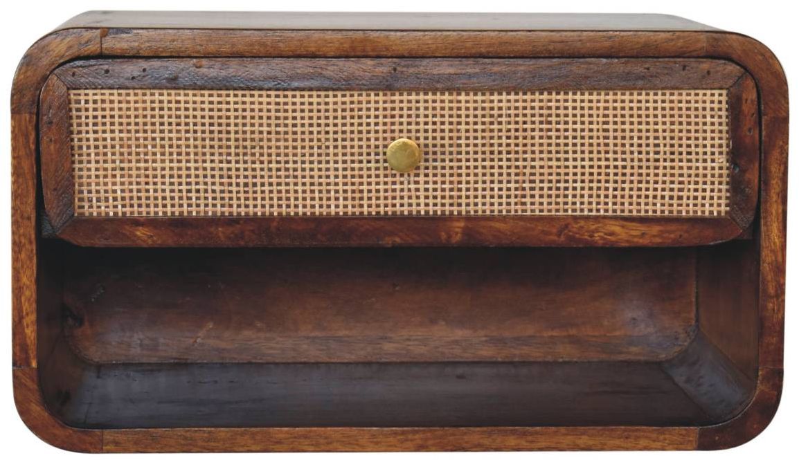 Artisan - Chestnut Wall Mounted Open Woven Bedside