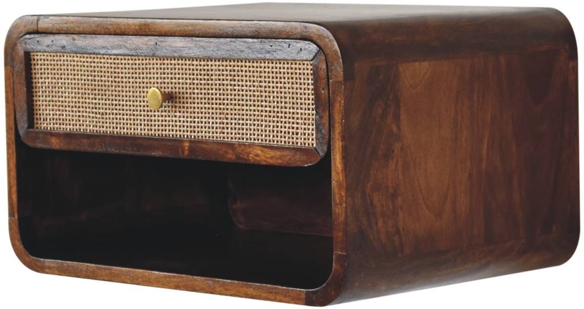 Artisan - Chestnut Wall Mounted Open Woven Bedside