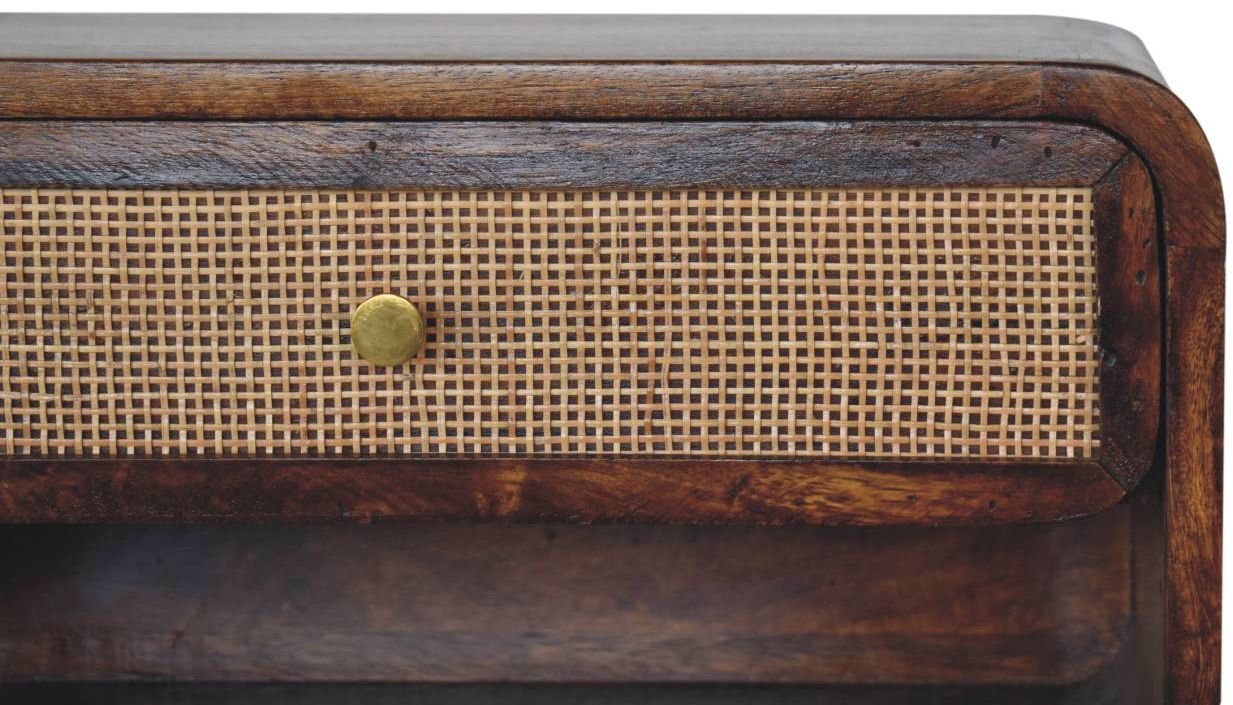 Artisan - Chestnut Wall Mounted Open Woven Bedside