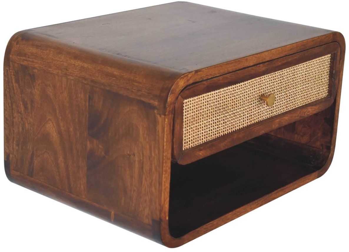 Artisan - Chestnut Wall Mounted Open Woven Bedside