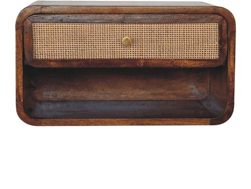 Artisan - Chestnut Wall Mounted Open Woven Bedside