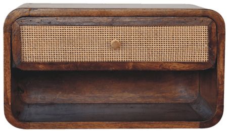 Artisan - Chestnut Wall Mounted Open Woven Bedside
