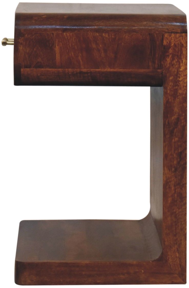 Artisan - Chestnut T-Bar Rounded Bedside