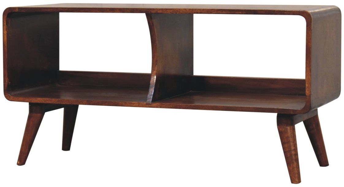 Artisan - Curved Chestnut Double Slot Media Unit