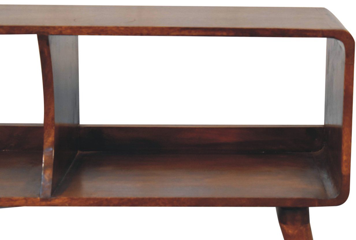 Artisan - Curved Chestnut Double Slot Media Unit