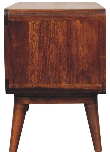 Artisan - Curved Chestnut Double Slot Media Unit