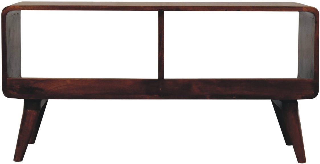 Artisan - Curved Chestnut Double Slot Media Unit