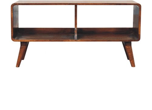 Artisan - Curved Chestnut Double Slot Media Unit