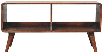 Artisan - Curved Chestnut Double Slot Media Unit