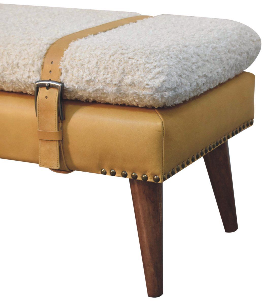 Artisan - Boucle X Leather Bench