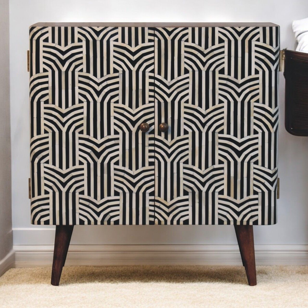 Artisan - Honey Caramel Edessa Bone Inlay Cabinet