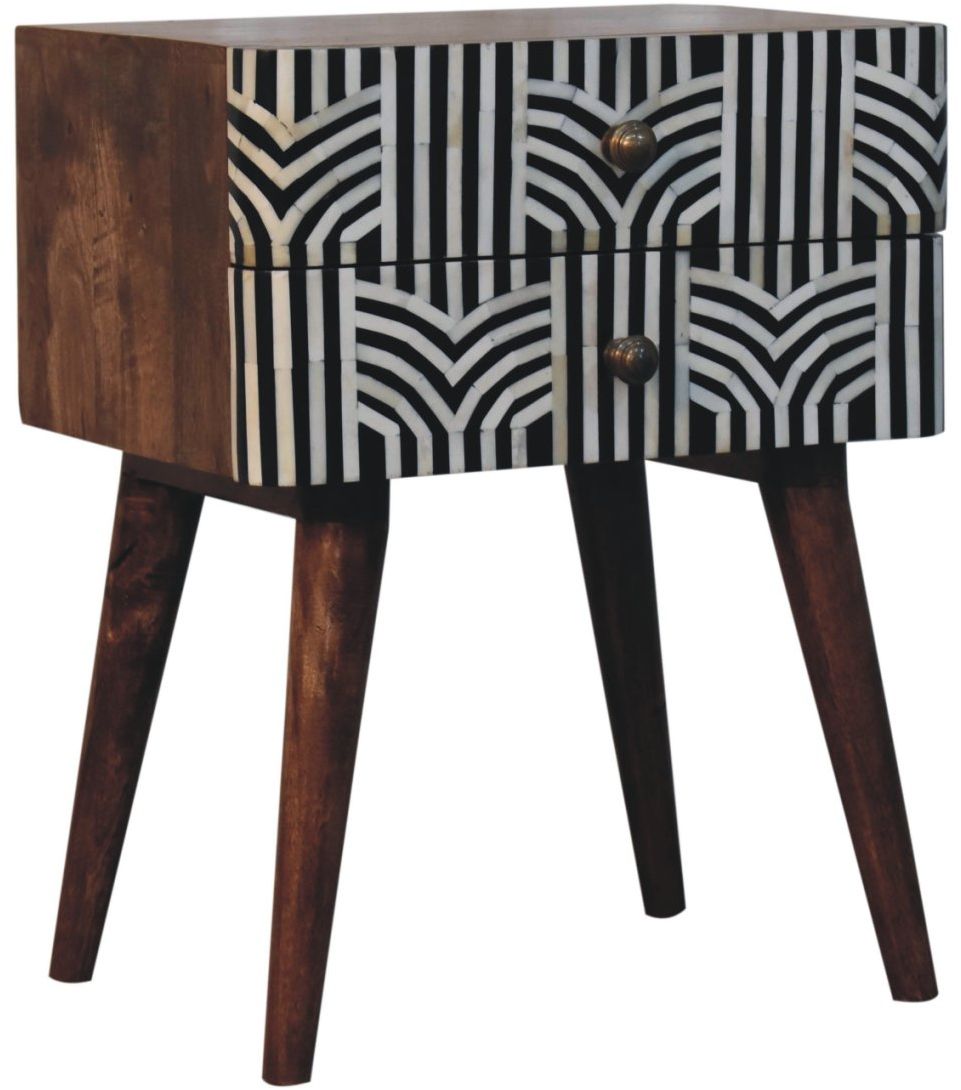Artisan - Honey Caramel Edessa Bone Inlay Bedside