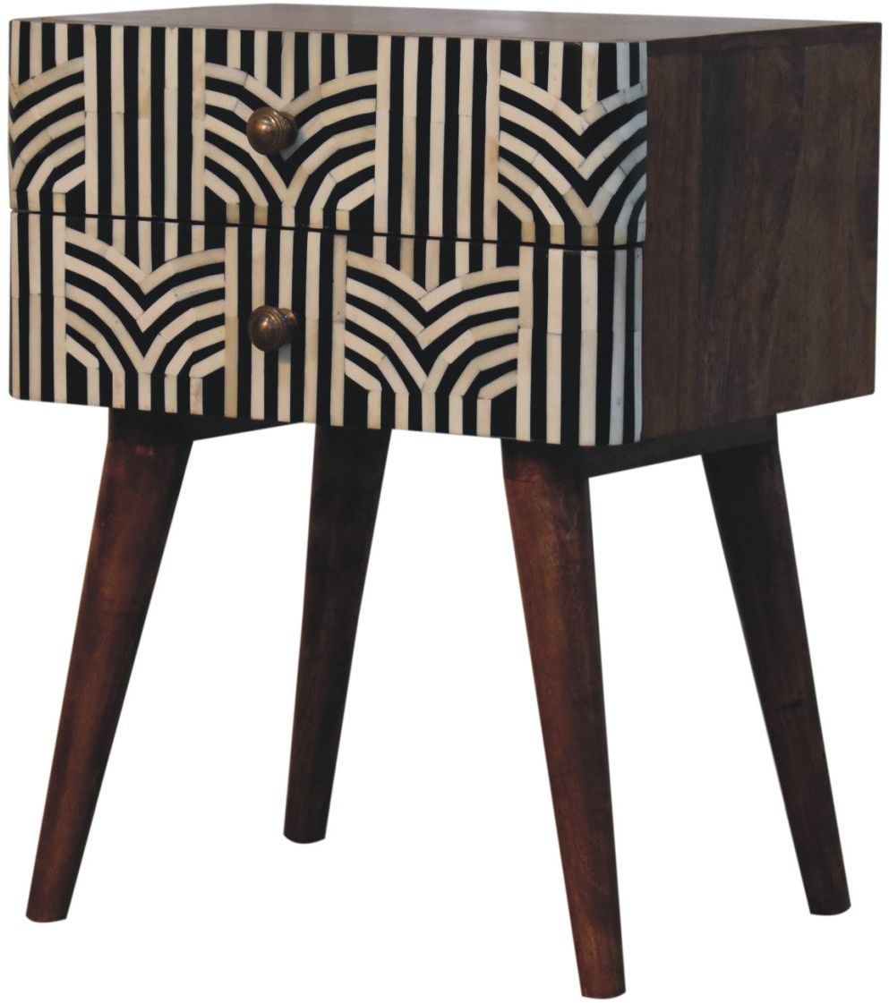 Artisan - Honey Caramel Edessa Bone Inlay Bedside