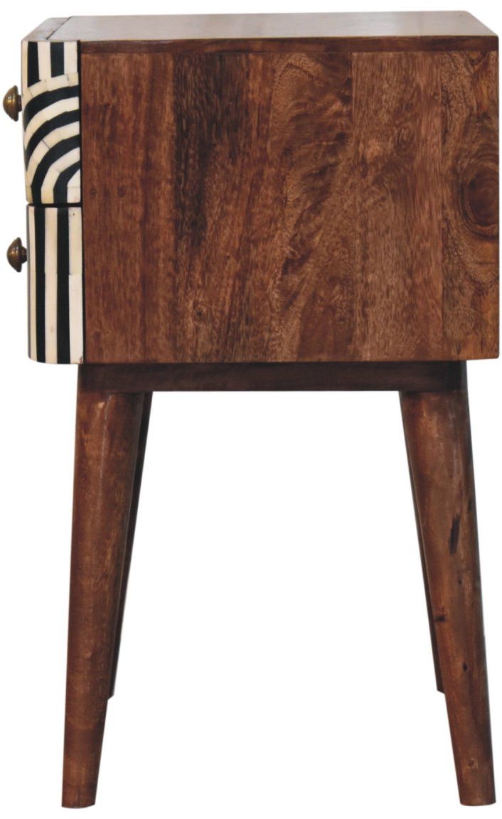 Artisan - Honey Caramel Edessa Bone Inlay Bedside