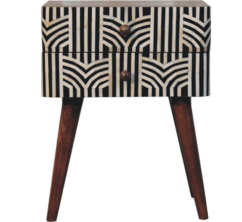Artisan - Honey Caramel Edessa Bone Inlay Bedside