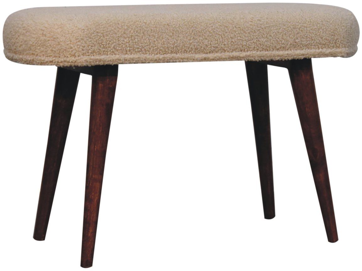 Artisan - Honey Caramel Boucle Cream Nordic Bench