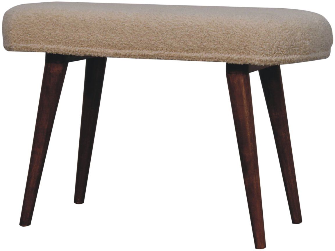 Artisan - Honey Caramel Boucle Cream Nordic Bench