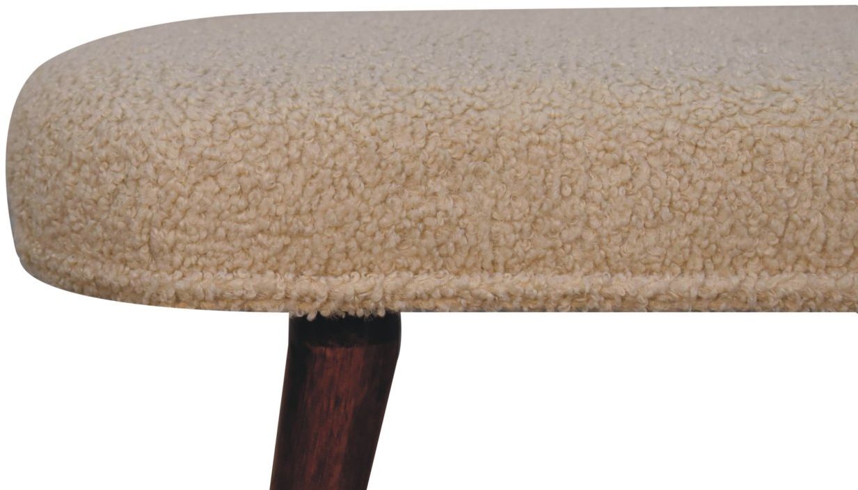 Artisan - Honey Caramel Boucle Cream Nordic Bench