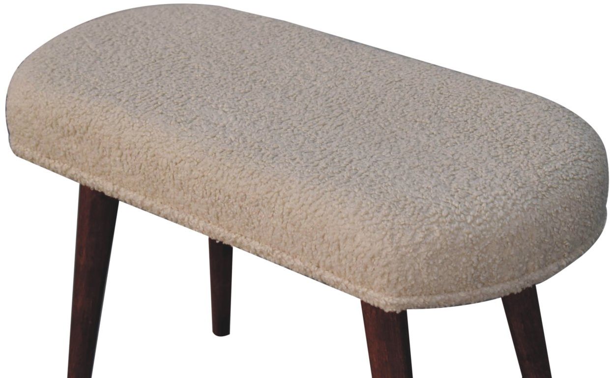 Artisan - Honey Caramel Boucle Cream Nordic Bench