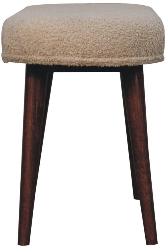 Artisan - Honey Caramel Boucle Cream Nordic Bench