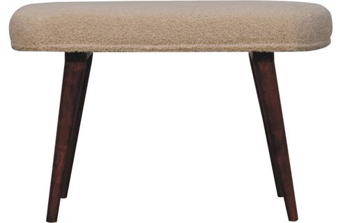 Artisan - Honey Caramel Boucle Cream Nordic Bench