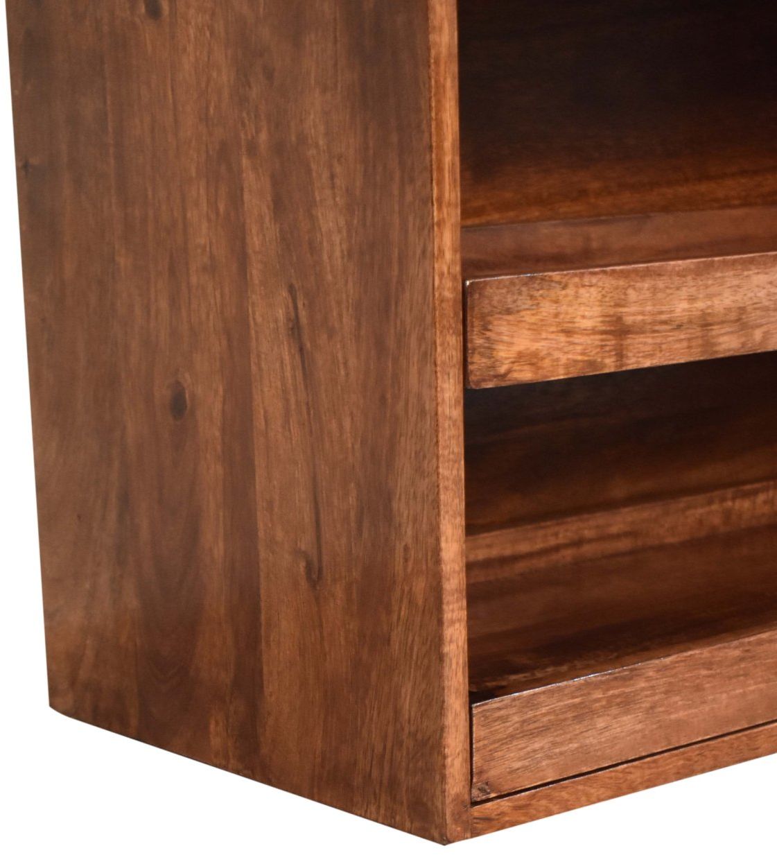 Artisan - Buffalo Hide Pull Out Honey Caramel Shoe Storage Bench