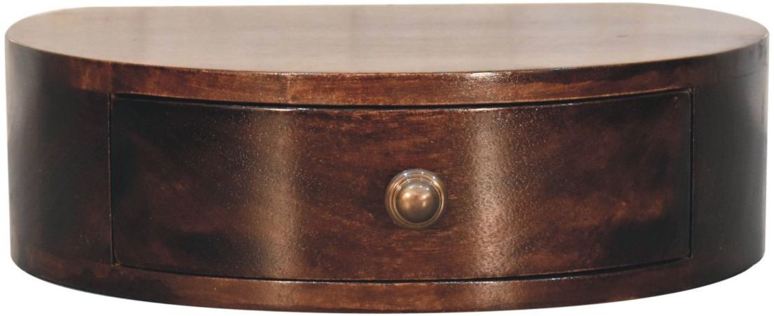 Artisan - California Walnut Wall Mounted Rounded Bedside