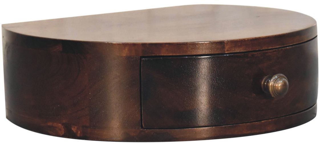 Artisan - California Walnut Wall Mounted Rounded Bedside