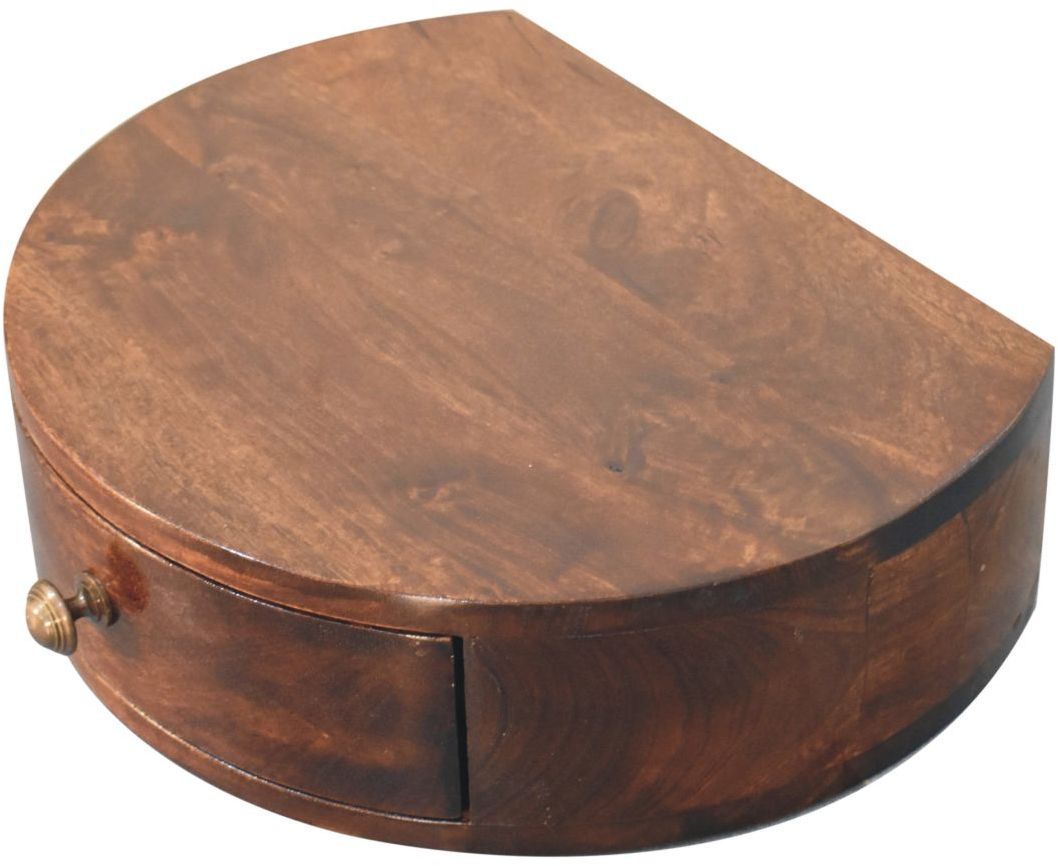Artisan - California Walnut Wall Mounted Rounded Bedside