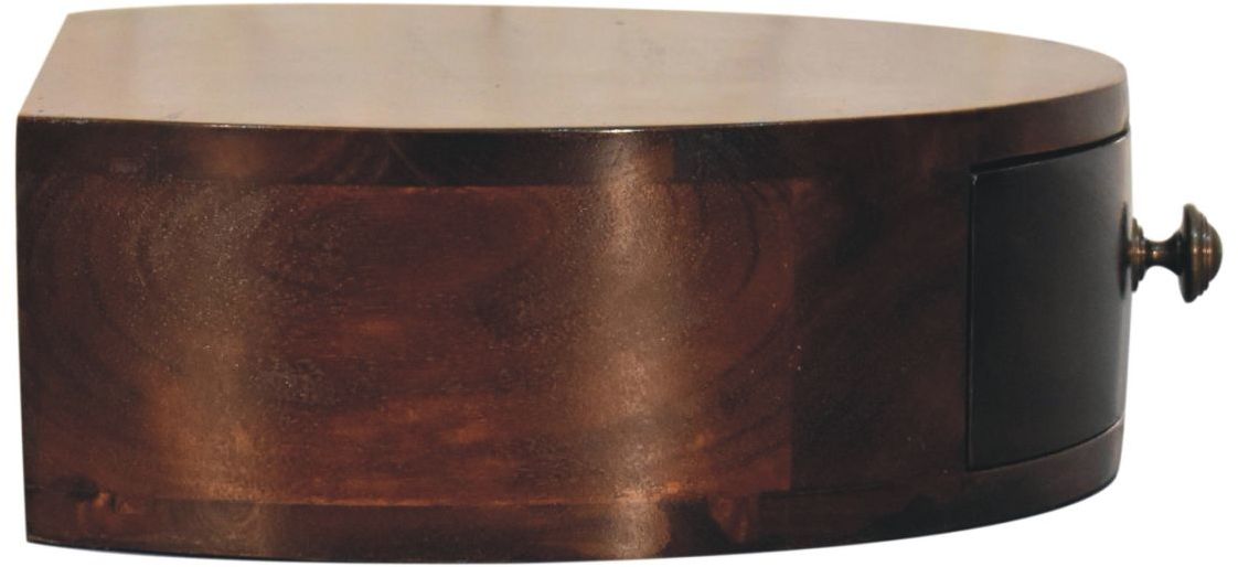 Artisan - California Walnut Wall Mounted Rounded Bedside
