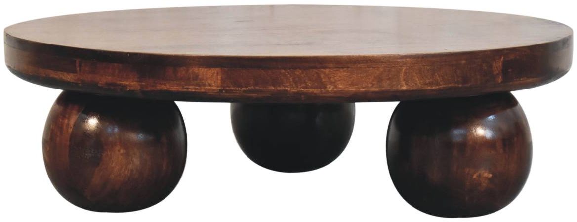 Artisan - California Walnut Central Table With Ball Feet