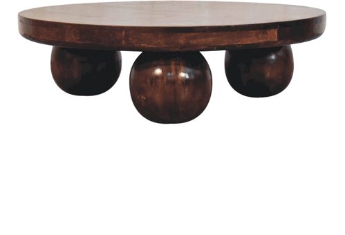 Artisan - California Walnut Central Table With Ball Feet