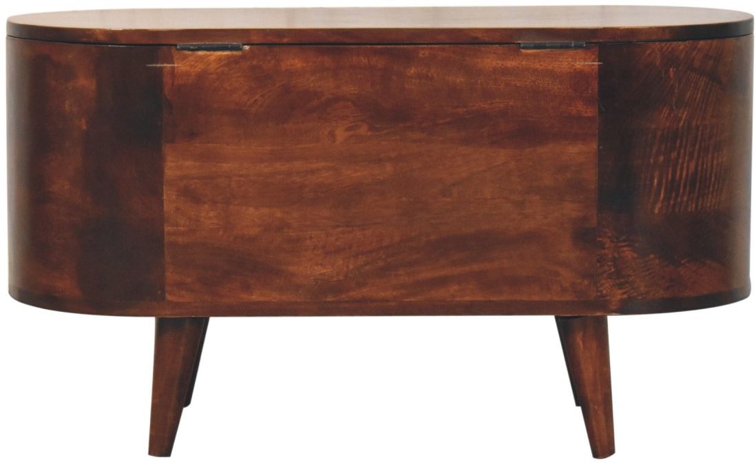 Artisan - Curved California Walnut Blanket Box