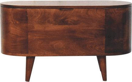 Artisan - Curved California Walnut Blanket Box