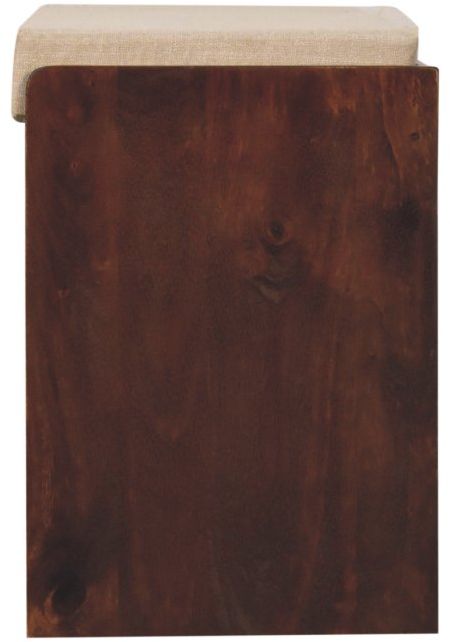 Artisan - California Walnut & Mud Linen Pull Out Shoe Bench