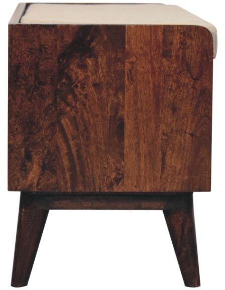 Artisan - California Walnut Bench With Mud Linen Seat Pad
