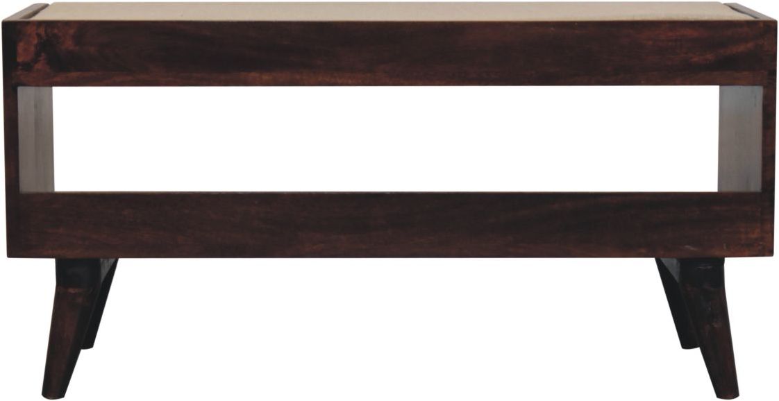 Artisan - California Walnut Bench With Mud Linen Seat Pad