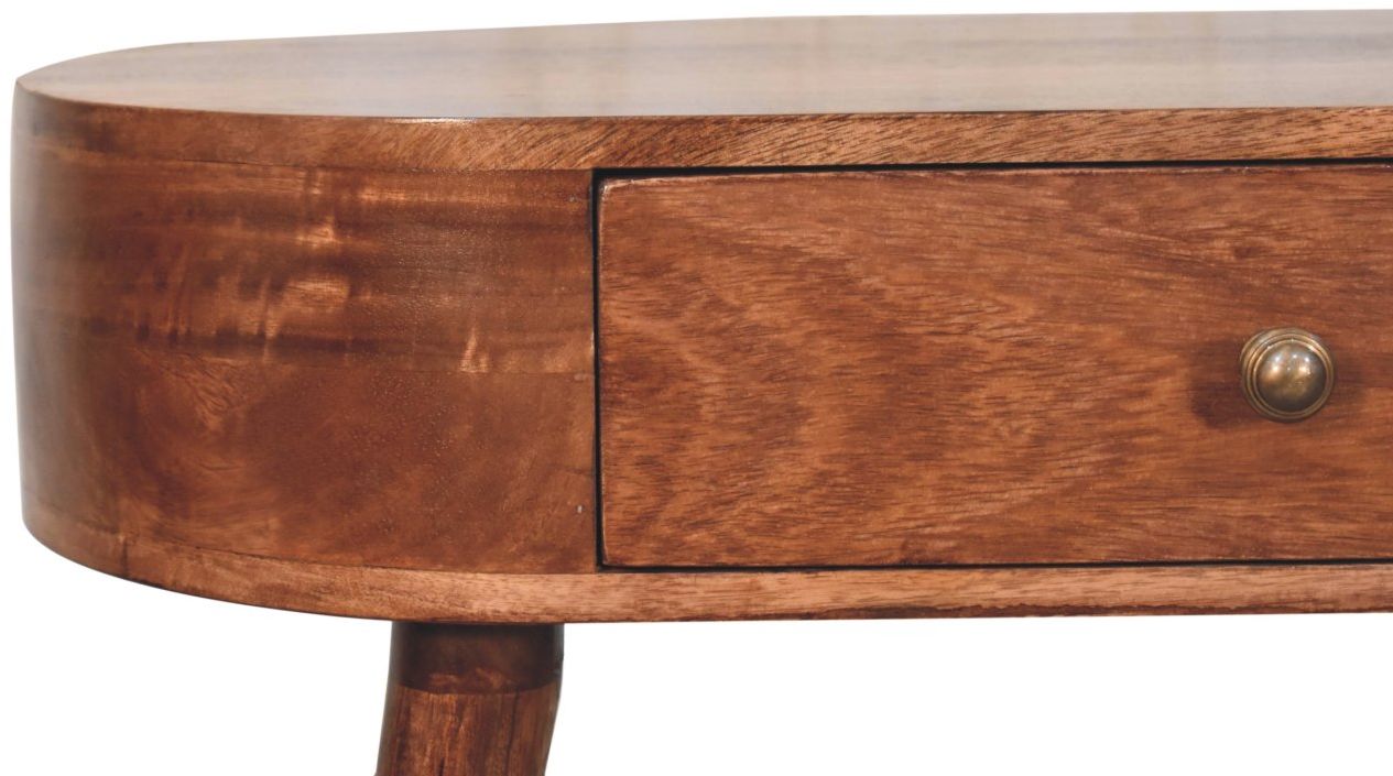 Artisan - Honey Caramel Rounded Small Console Table