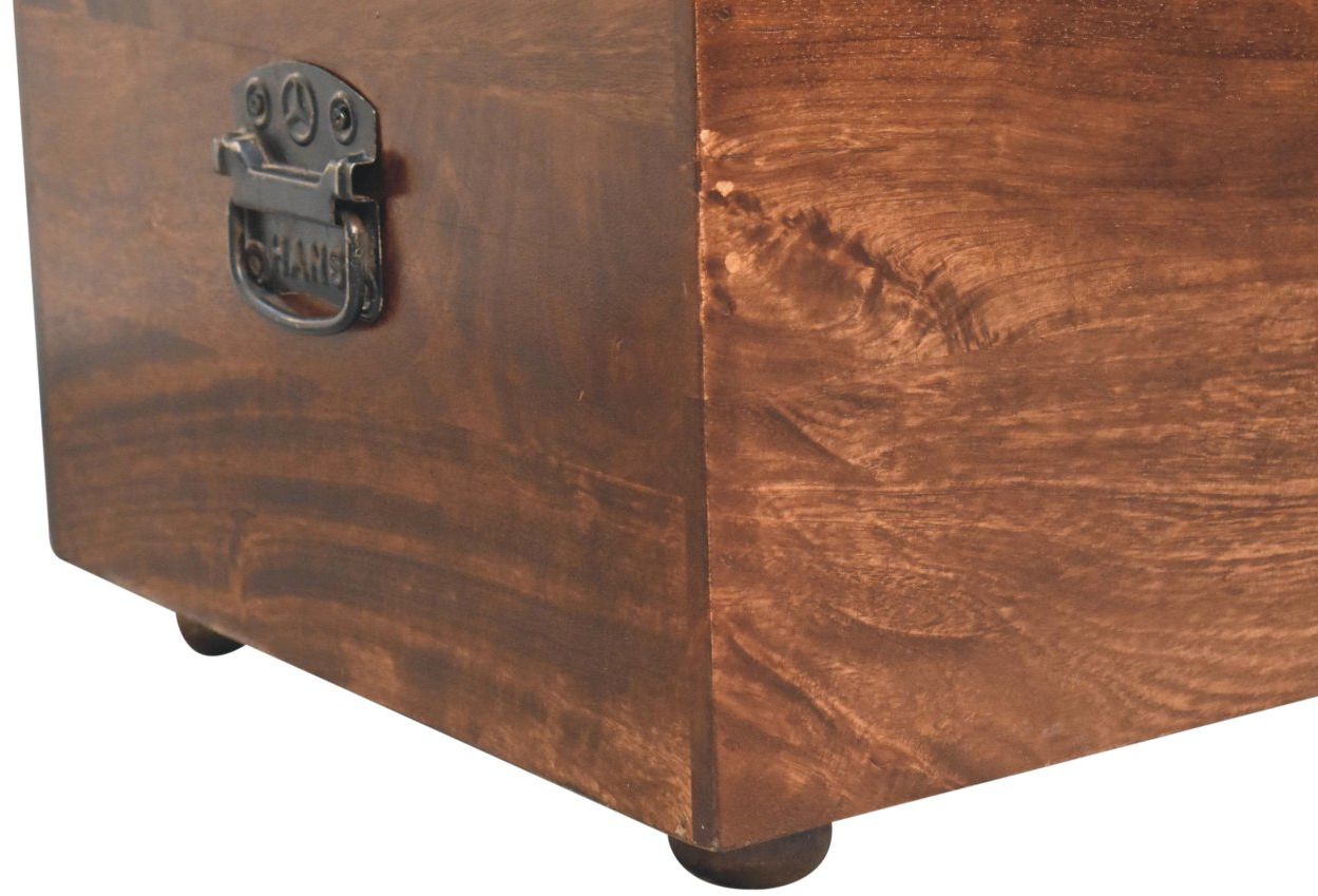 Artisan - California Walnut White Linen Storage Trunk