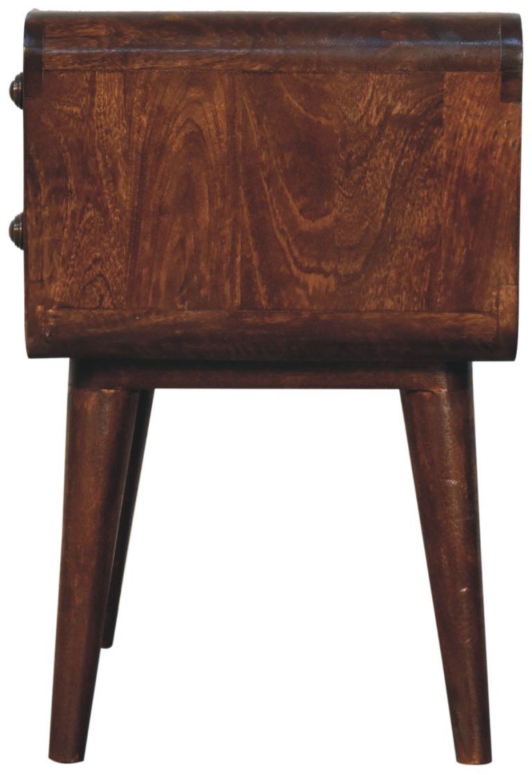 Artisan - Curved California Walnut Bedside