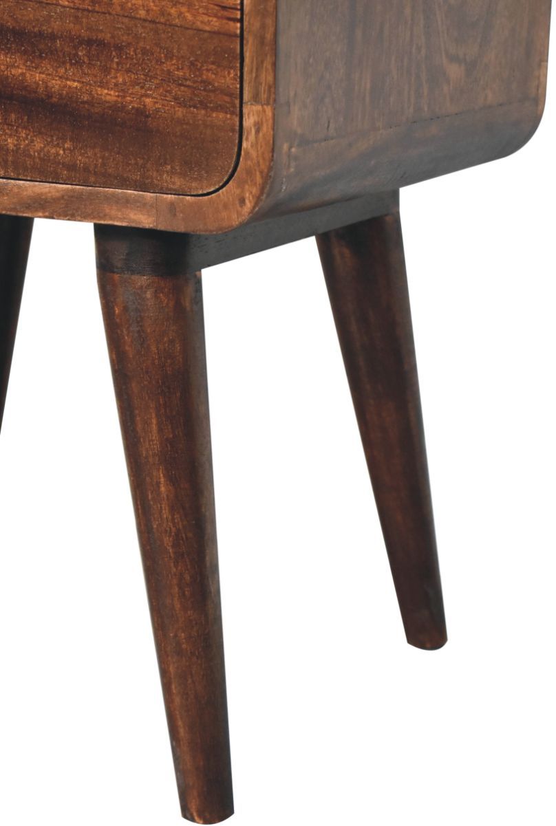 Artisan - Curved California Walnut Bedside