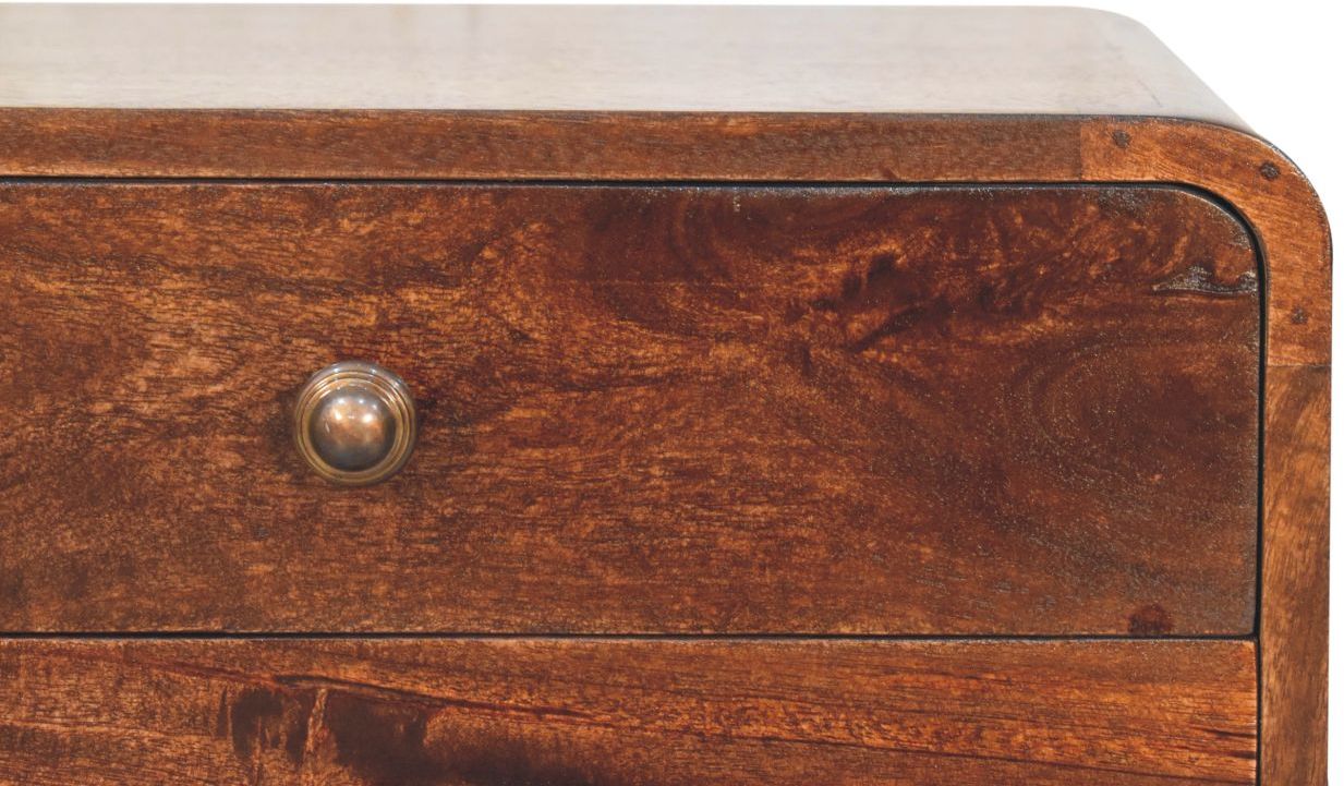 Artisan - Curved California Walnut Bedside