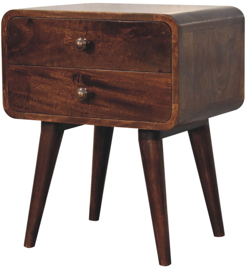 Artisan - Curved California Walnut Bedside