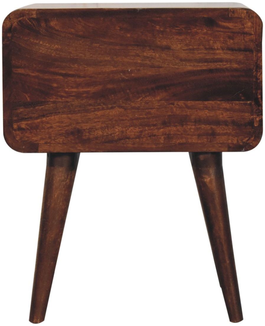 Artisan - Curved California Walnut Bedside