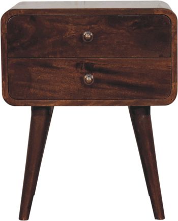 Artisan - Curved California Walnut Bedside