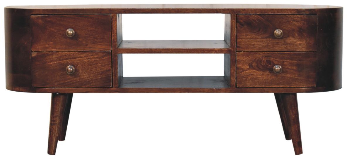 Artisan - California Walnut Rounded Entertainment Unit