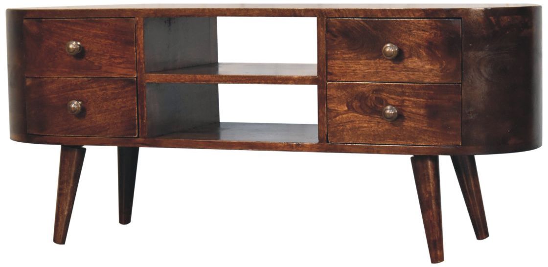 Artisan - California Walnut Rounded Entertainment Unit