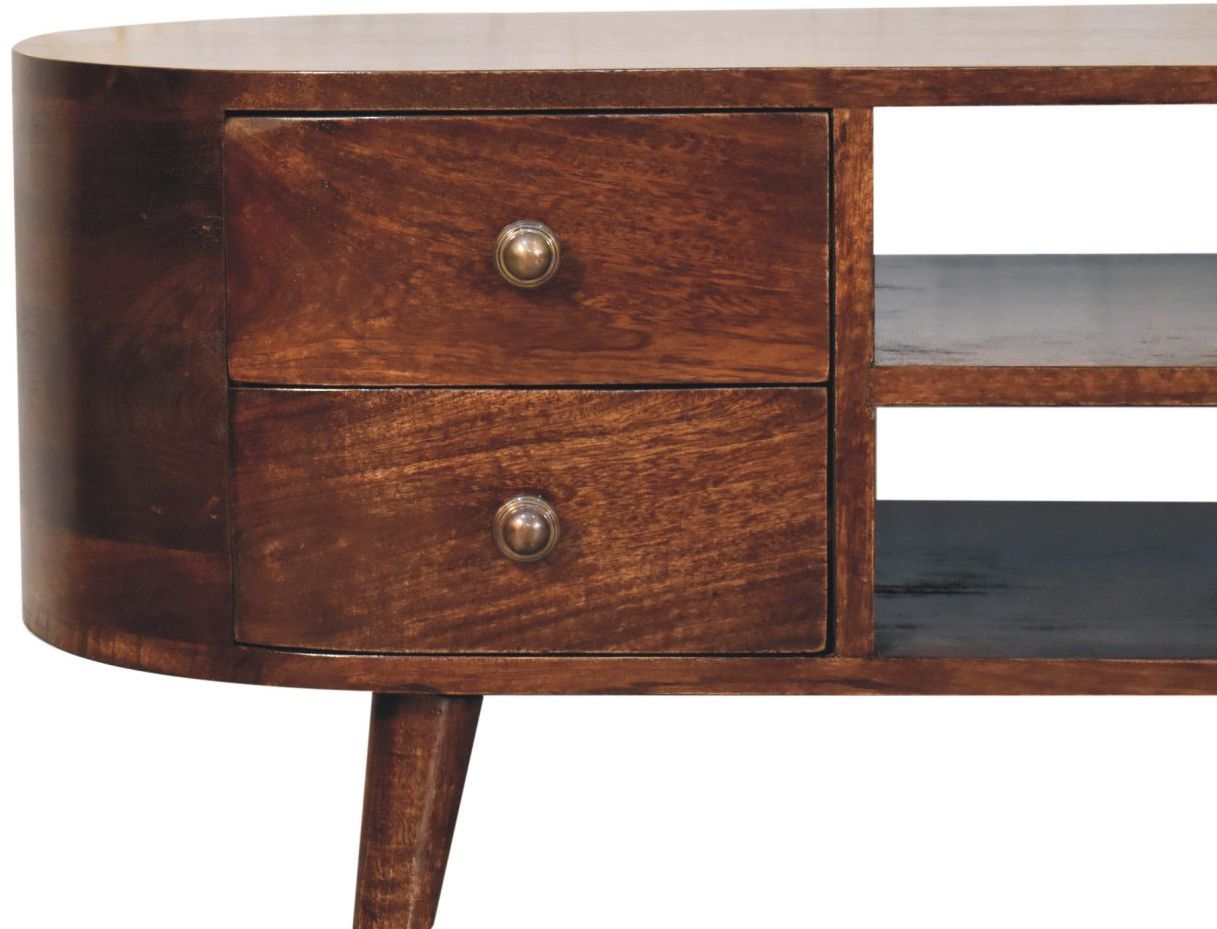 Artisan - California Walnut Rounded Entertainment Unit