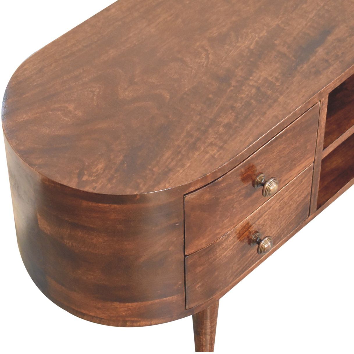 Artisan - California Walnut Rounded Entertainment Unit