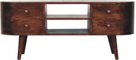 Artisan - California Walnut Rounded Entertainment Unit